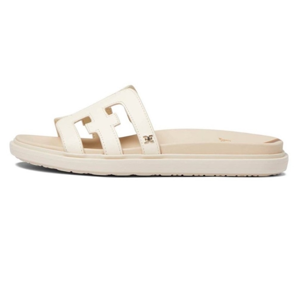 Sam Edelman Leather Sandals Valeri Ivory Slides Size 9.5 - Picture 3 of 8
